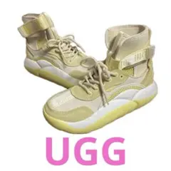 UGG LA Cloud Hi 厚底スニーカー ハイカット 24cm イエロー