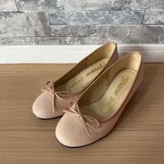 ⭕️ neuemarche バレエシューズ ピンクベージュ　日本製　22.0のサムネイル