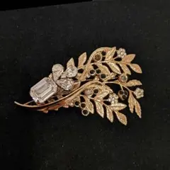 ♥vintage ブローチ ボタニカル 植物 ゴールド アールデコ
