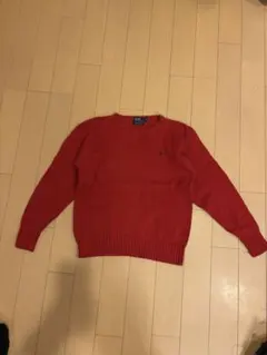 90s polo ラルフローレン　ニット　赤