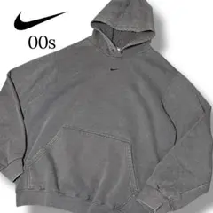 00s 希少 NIKE ナイキ センタースウッシュ スウェット パーカー