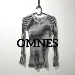 【OMNES】黒とグレーのボーダーが可愛い♡ランダムテレコニットクルーネック