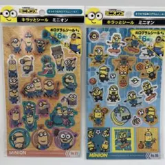 [新品] ミニオン シール2点セット キラキラなホログラムシールミニオンズ