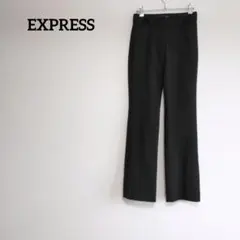 エクスプレス ストレッチパンツ フレアルパンツ ブラック