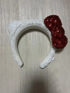 猫耳カチューシャ 赤いリボン