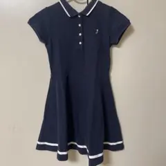 ジャカディ　ネイビー 半袖ポロワンピース