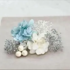 ドライフラワー髪飾り　成人式　卒業式　結婚式　ヘッドパーツ