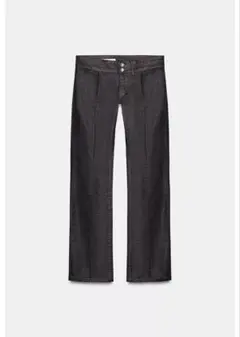 ZARA TRF ワックスフィニッシュ ローライズデニムパンツ 34のサムネイル