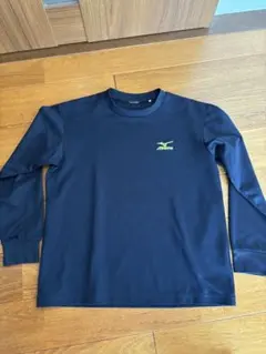 M*E様 Mizuno ネイビー ロゴ入り長袖Tシャツ