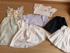 プティマイン 夏服　半袖トップス　ワンピース　スカート　130cm