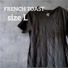 FRENCH TOAST 【L】ブラック Vネック Tシャツ 半袖 黒 シンプル