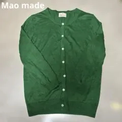 ma made グリーン リネンカーディガン
