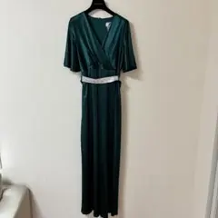ASPEED グリーン ラップスタイル ドレス M