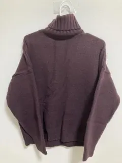 GRL タートルネックスリットニットトップス[se301a]ボルドー