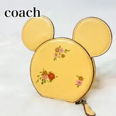 新品 COACH コインケース 丸 コーチ 花柄 ラウンド 小銭入れ ポーチ 