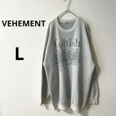 ビーアメント ▶ スウェット トレーナー L グレー 日本製 オーバーサイズ