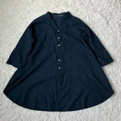 pallas placeパラスパレス　インディゴ　シャツ　チュニック.のサムネイル
