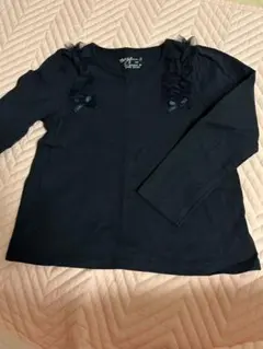 anyfam ネイビー　フリル 長袖カットソー 120cm