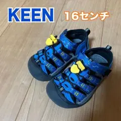 【美品】KEEN キーン ニューポート H2キッズ サンダル 16cm 青