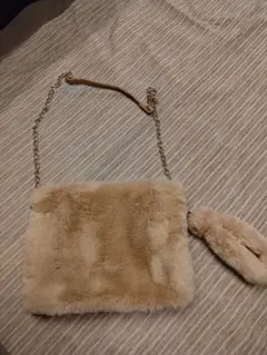INGNI ファー ショルダーバッグ ベージュ