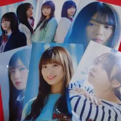 櫻坂46 日向坂46 ボーダレスクリアファイルセットと櫻坂ローソンレアカード