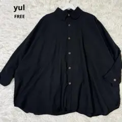 ヨル　アミナコレクション プレカ　男女兼用　長袖　シャツ　ブラウス 黒　FREE