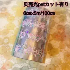 海外マスキングテープ巻売り 彩虹鎖 装飾マステ 贝壳光petテープ