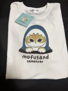 【新品タグ付き】mofusand モフサンド　サメにゃん 刺繍 TシャツMサイズ