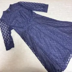 ketty 総レースワンピース パーティドレス ネイビー