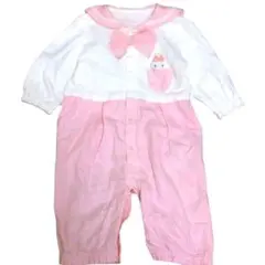 メゾピアノ　ロンパース / カバーオール 70 セーラー うさぎ ストライプ