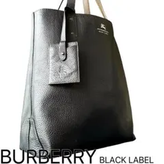 バーバリー　ブラックレザートートバッグ Burberry バーバリー ブラック レザートートバッグ