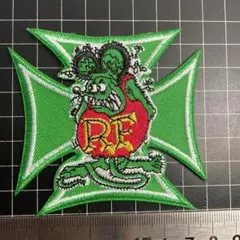 アイロンワッペン★７★RAT FINK★アイアンクロス