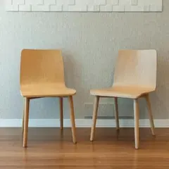 オリバー　oliver　プライウッド　木製チェア　2脚セット