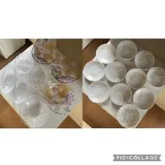 曽我ガラス　果物皿　仕切り皿　舟型　カニ柄ボウル　小皿　食器19個　まとめ売り