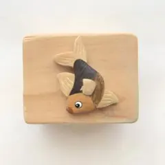 モルディブ　木箱　小物入れ　魚　土産