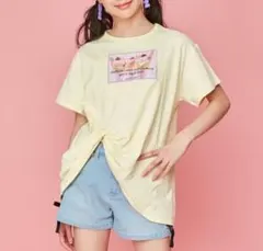 JENNI love イエロー Tシャツ 150　黄色　半袖　裾デザインのサムネイル