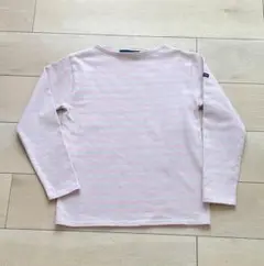 SAINT JAMES ウエッソン 長袖 T0 ピンクxベージュ ボーダー