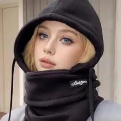 【ブラック】フリース バラクラバ 防寒 ネックウォーマー マスク