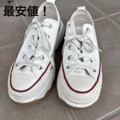 コンバース　厚底　スニーカー　ホワイト ALL STAR