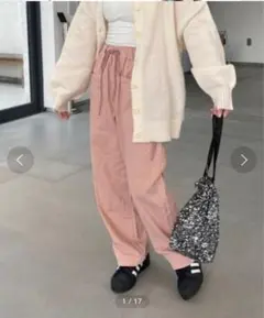 nemne サイドリボンベイカーパンツ M