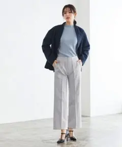 カット起毛ピンタックボックスパンツ