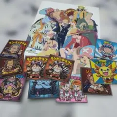 ワンピースマンシールセット＆くら寿司限定イラストコレクション