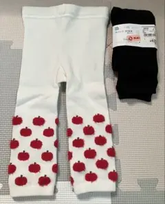 新品未使用 リンゴ柄タイツ