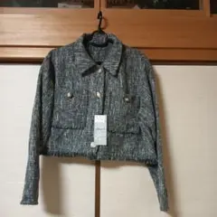 レディースクロップドジャケット 　ツイードジャケット