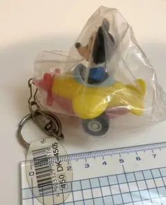 【希少品】レトロ　ヴィンテージ　ミッキーマウス 飛行機キーホルダー