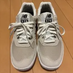 New Balance 574 グレー/ホワイト スニーカー