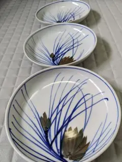 中皿　骨董　刺身皿　盛鉢　小皿　中皿　盛り鉢　取皿　昭和レトロ　３枚　セット