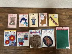 動物・花デザインのワッペン10点セット