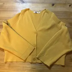 ユニクロユー  UNIQLO Uミラノリブ　ショートVネックカーディガン