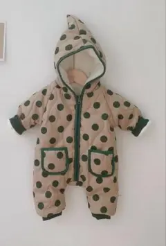 nozl. 80㌢　フード付き水玉ロンパース